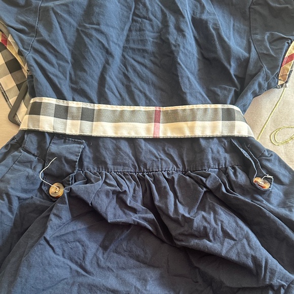 Burberry Dark Blue Dress with signature design - Girls XL - Picture 4 of 4